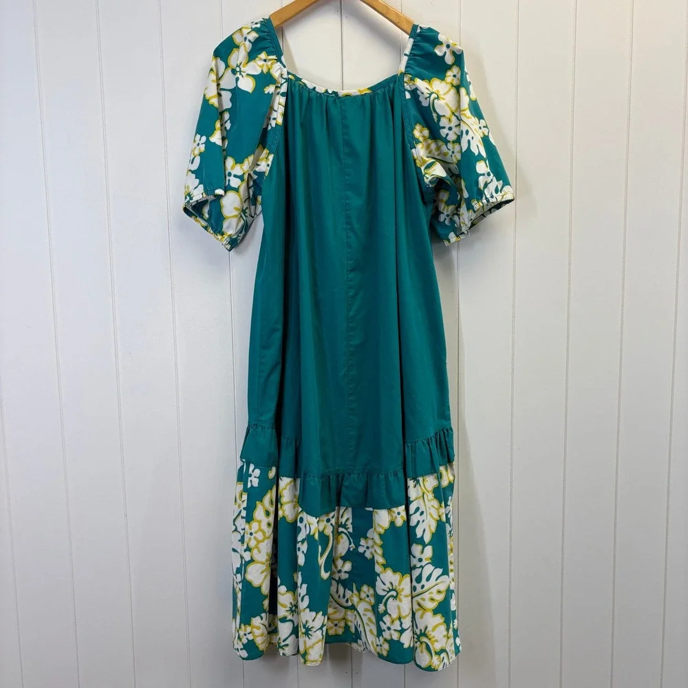 Vintage Sun Babies Women Tropical Hawaiian Dress Size OS Beach Island Resort - Picture 2 of 11